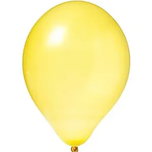 12" Metallic Latex Balloons-Yellow-25/pk