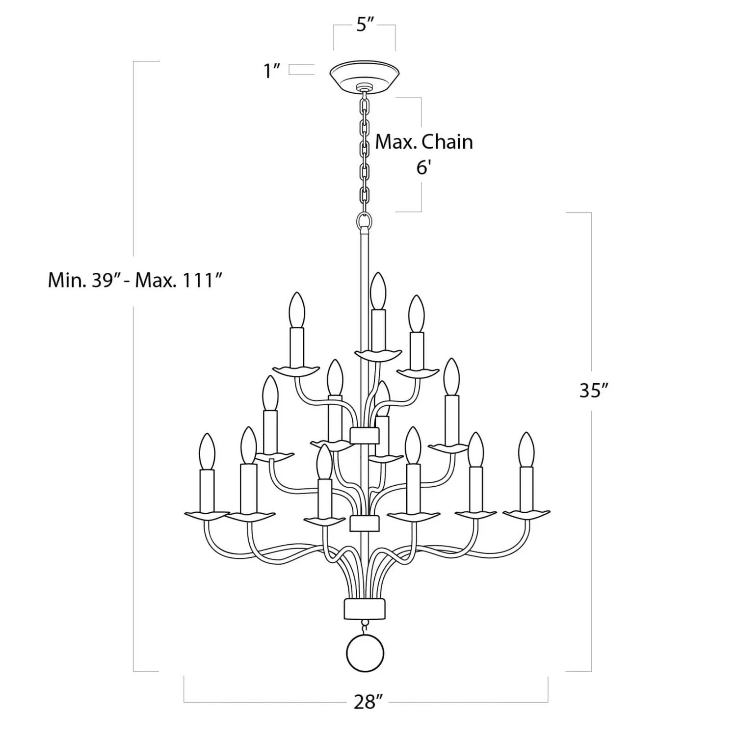 13 Light Chandelier