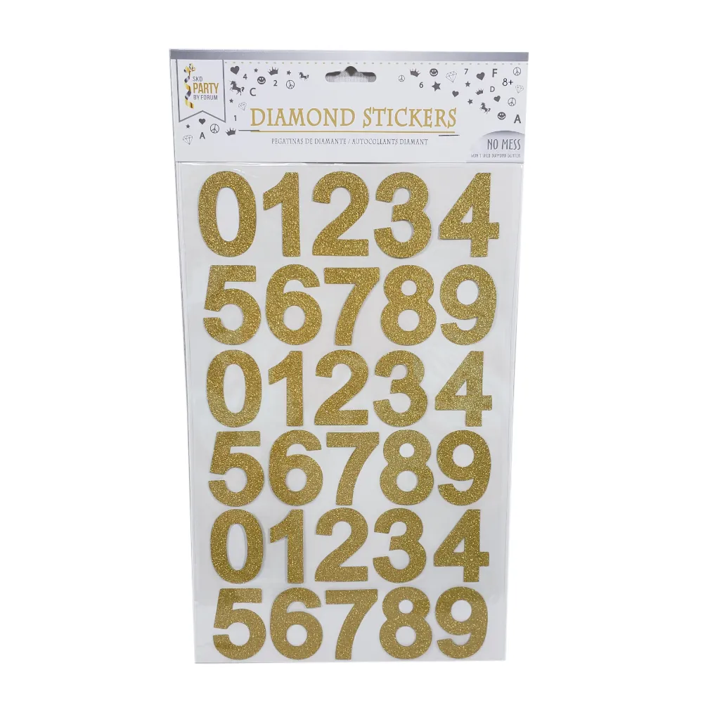 1.5" Diamond Number Stickers | 1 Package