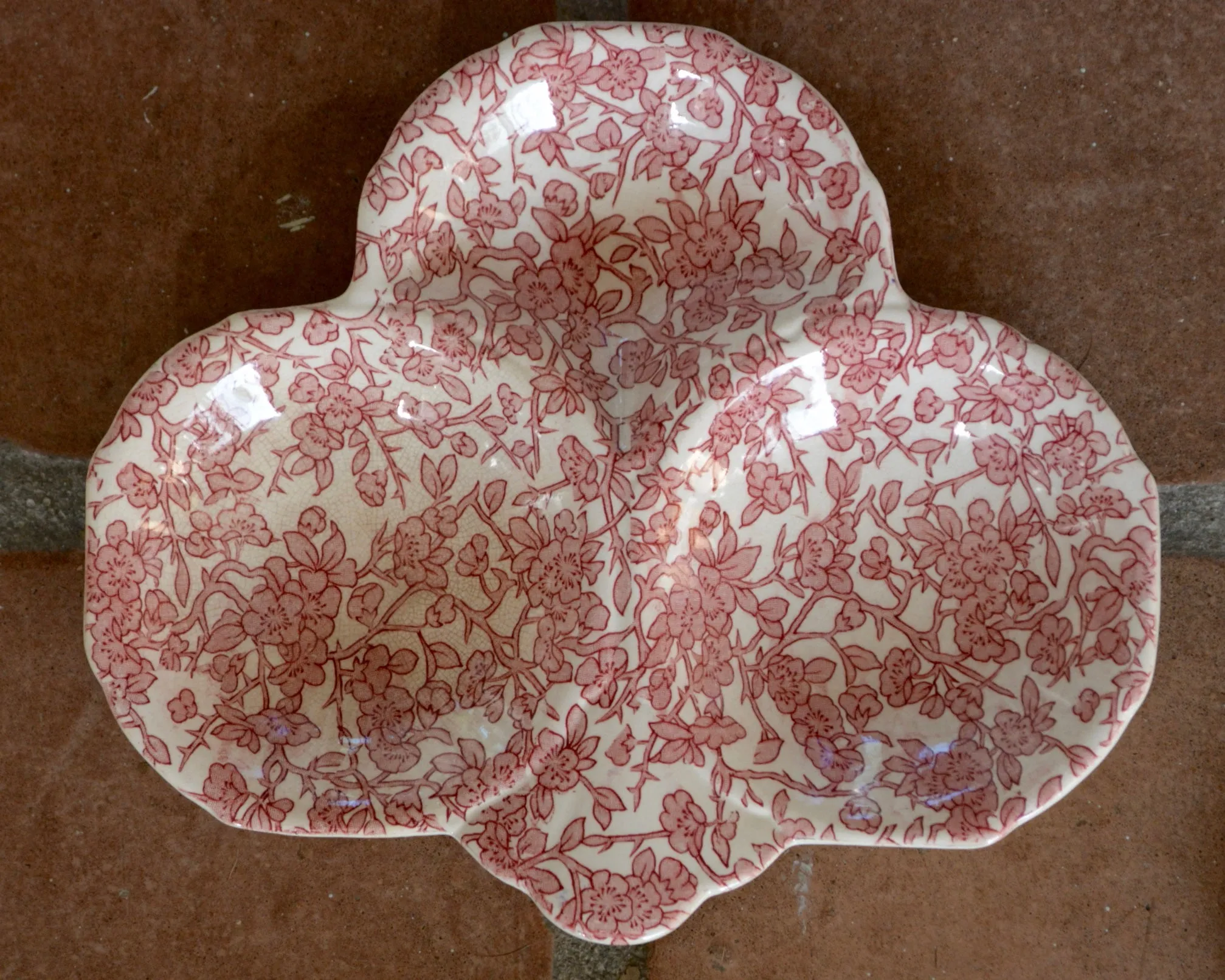 5' Instant Wall Decor!  Red & White Framed Botanical Roses Prints, Tole Shelf,  & 16 Antique Mix n Match Red Transferware Plates & Jar
