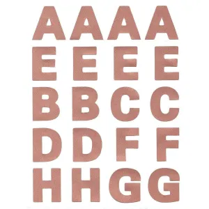 62 Letter Sticker Pack Rose Gold
