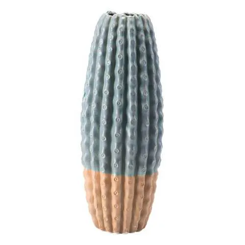 8.3" x 8.3" x 21.3" Green Ceramic Large Vase