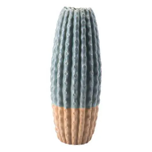 8.3" x 8.3" x 21.3" Green Ceramic Large Vase