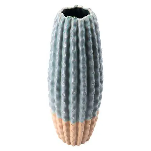 8.3" x 8.3" x 21.3" Green Ceramic Large Vase
