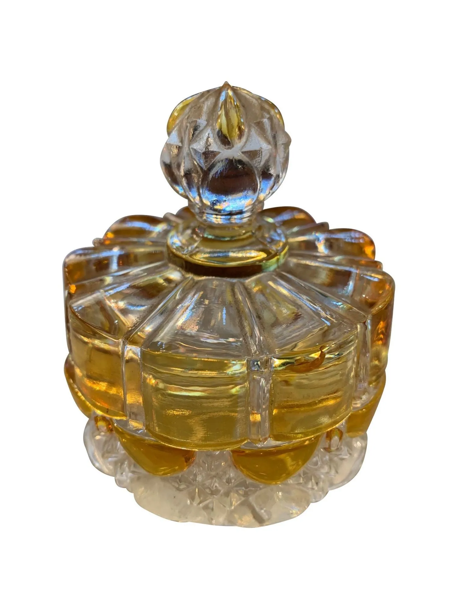 A. collection of seven Val Sat Lambert 1920s perfume bottles.