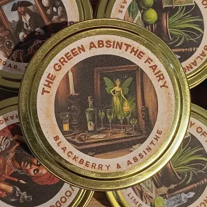 Absinthe Fairy Candle, Blackberry Coconut Soy Candle