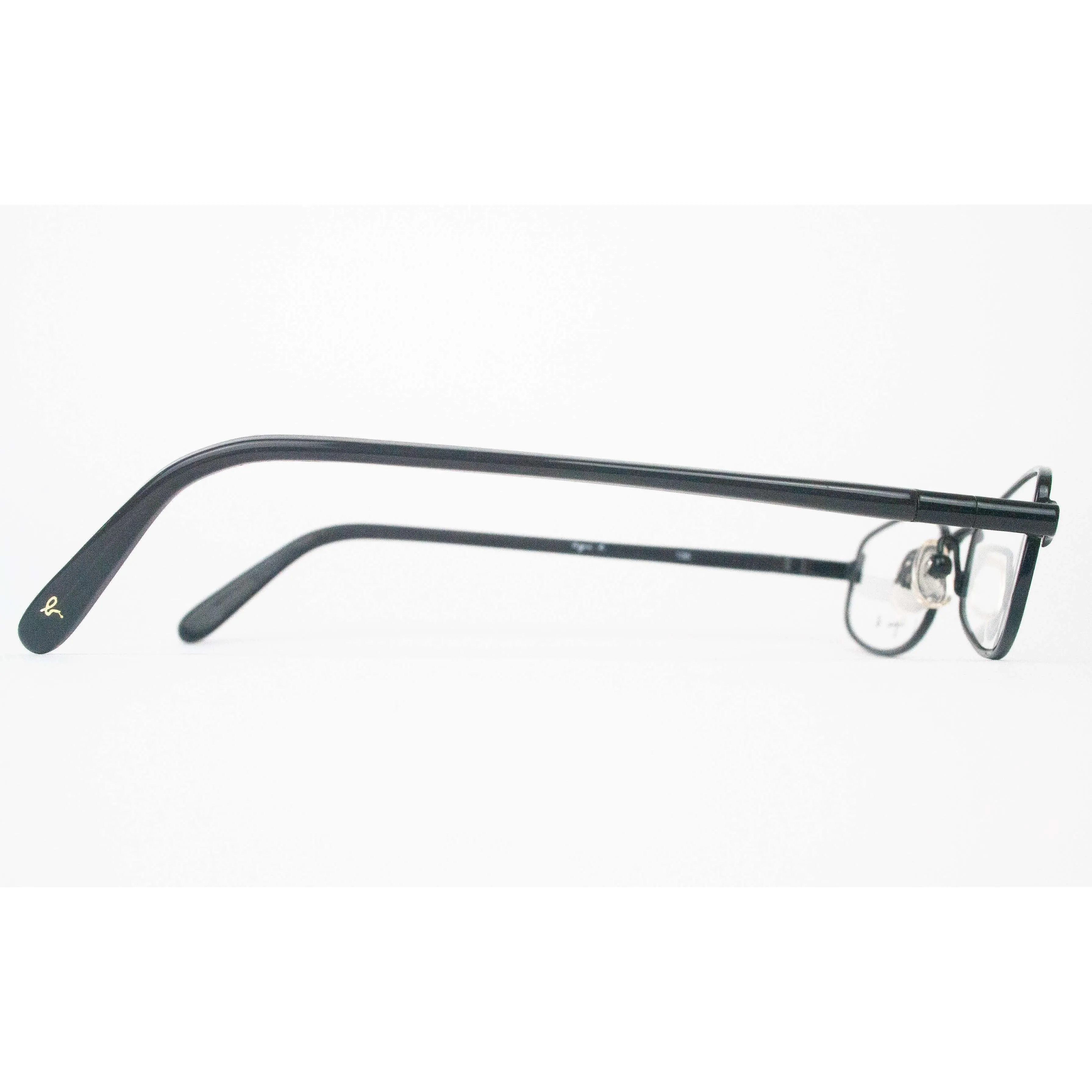 Agnes B Model MT19 Black Metal Oval Glasses