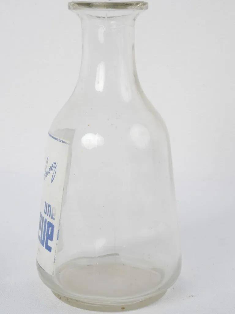Antique Absinthe carafe - 'buvez une bleue' - 8¼"
