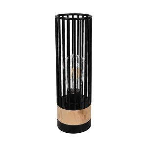 Archer Black and Wood Table Lamp