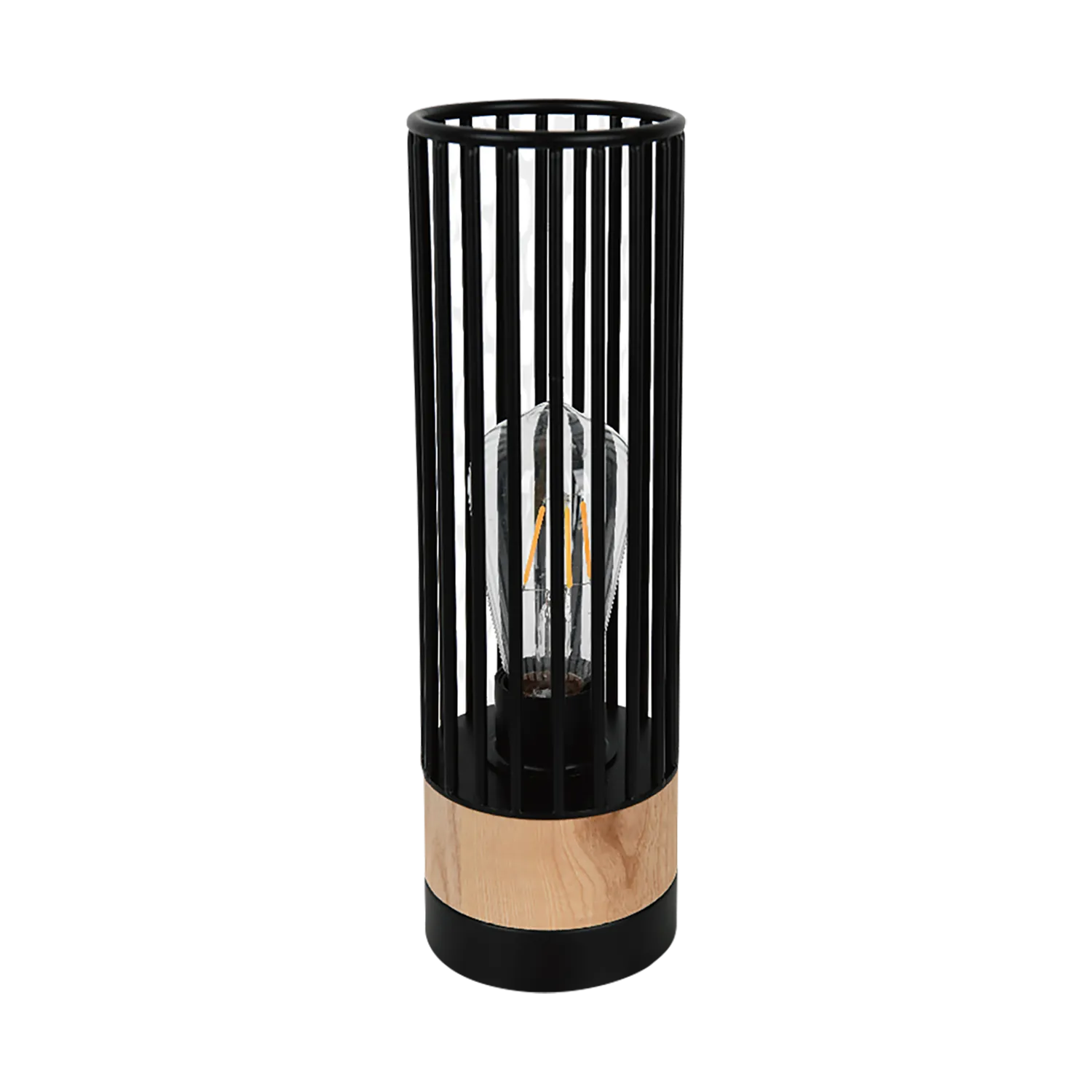 Archer Black and Wood Table Lamp