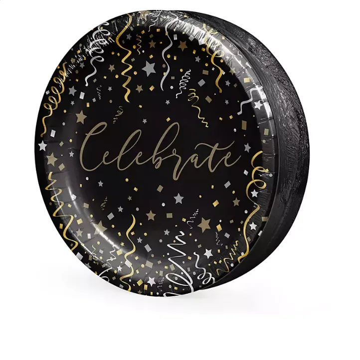 Artstyle Silver & Gold Celebration Dinner Paper Plates, 10" (85 ct.)