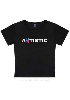 Autistic Artistic Y2K Baby Tee Cherrykitten