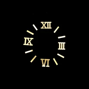 BanteyBanatey® Golden Acrylic Roman Numbers/Numerals/Digits for Clock Making in Resin Art, MDF Craft, Decoupage Craft, DIY Craft As a Clock Accessory Numbers with Dash (4 Numbers and 8 Dash)