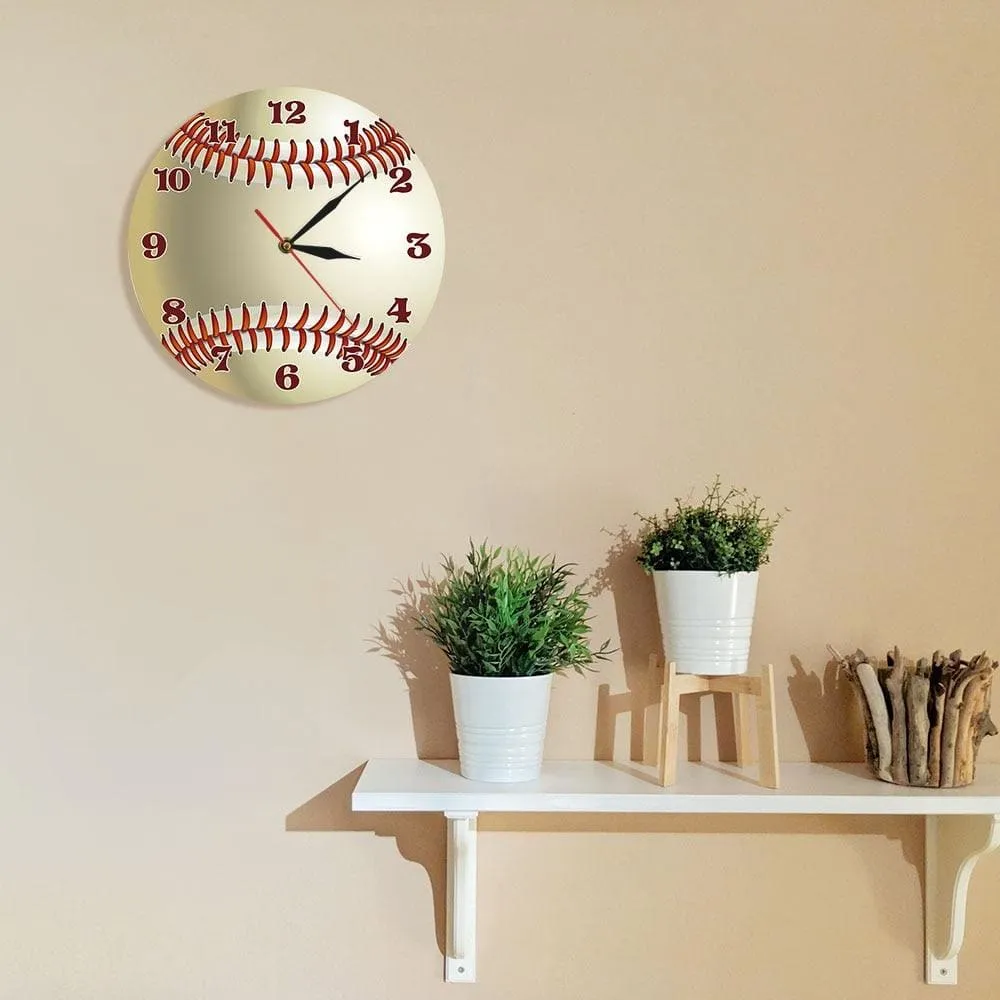 Baseball Custom Name 3d Wall Clock Sports Room Wall Decor Personalized your Name