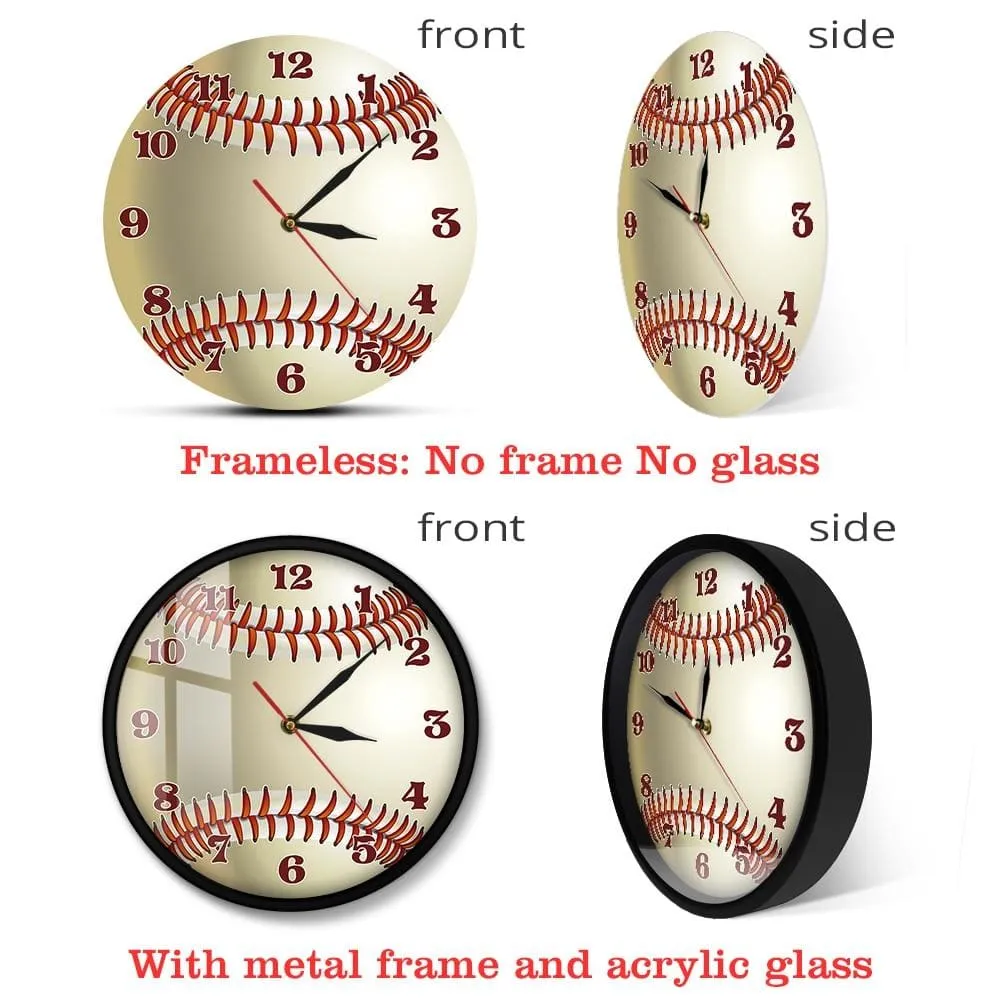 Baseball Custom Name 3d Wall Clock Sports Room Wall Decor Personalized your Name