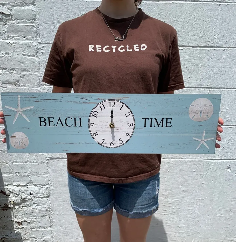 Beach Clock- Beach Time Wall Clock