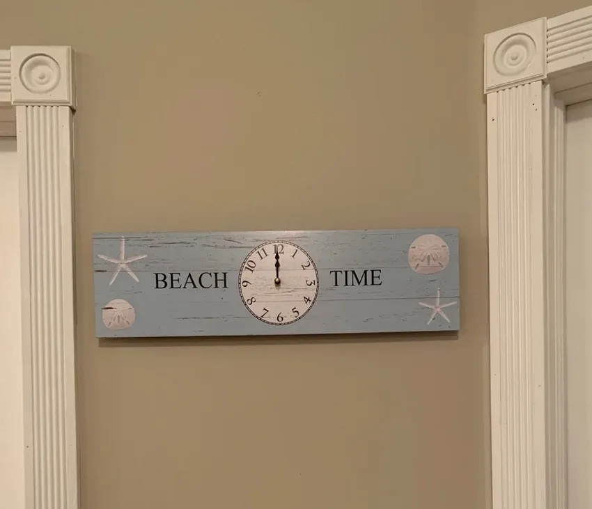 Beach Clock- Beach Time Wall Clock