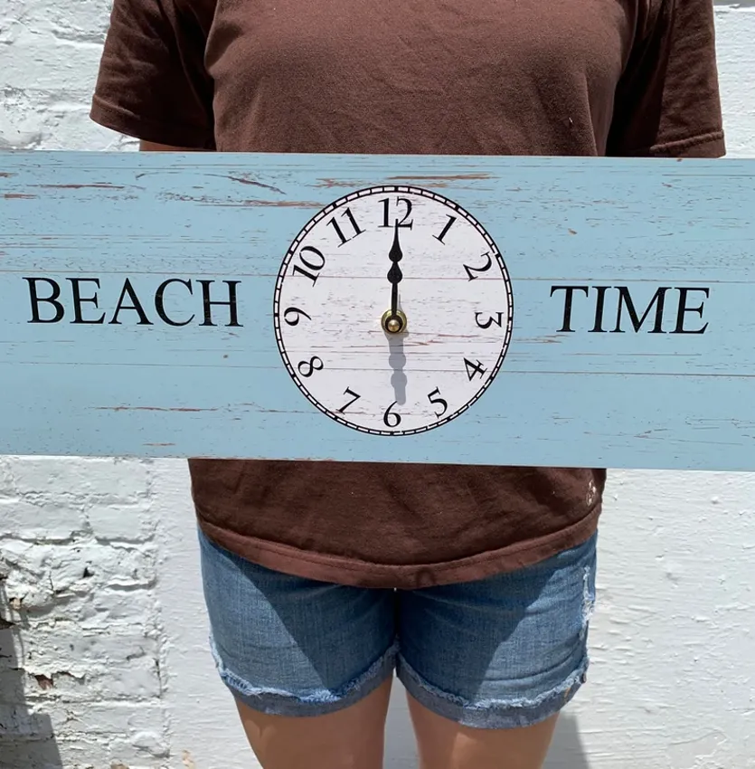 Beach Clock- Beach Time Wall Clock