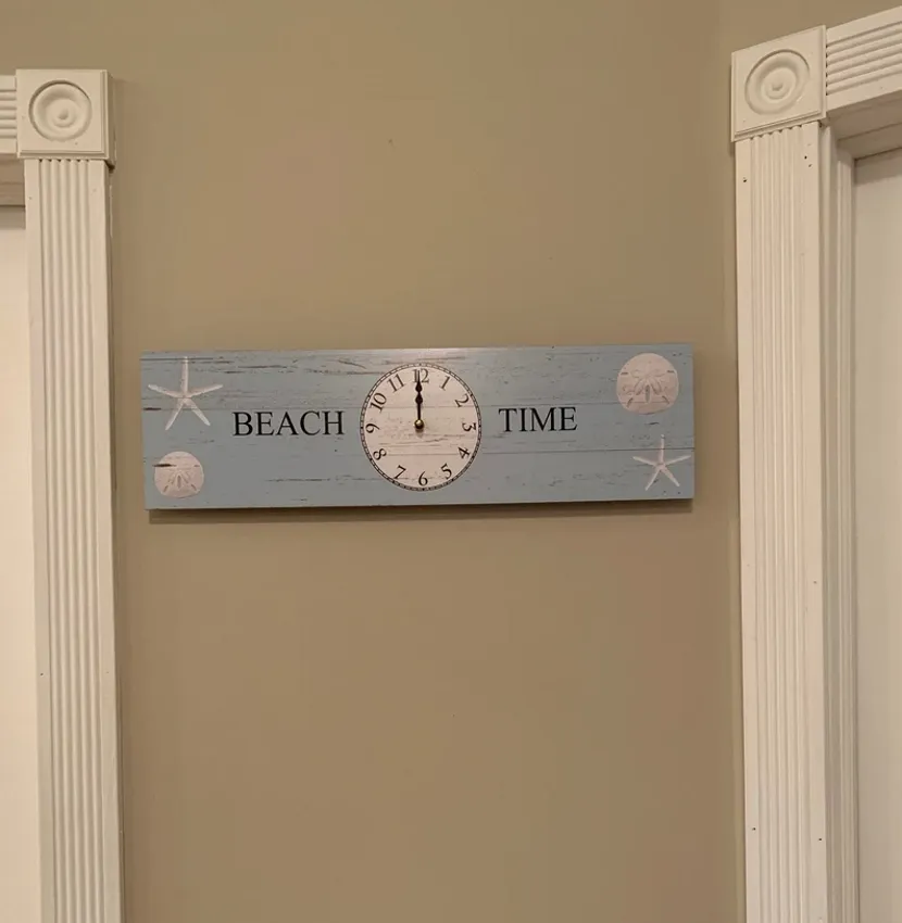 Beach Clock- Beach Time Wall Clock