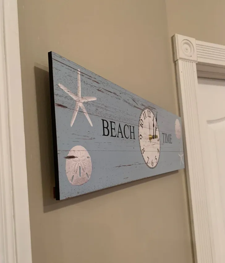 Beach Clock- Beach Time Wall Clock