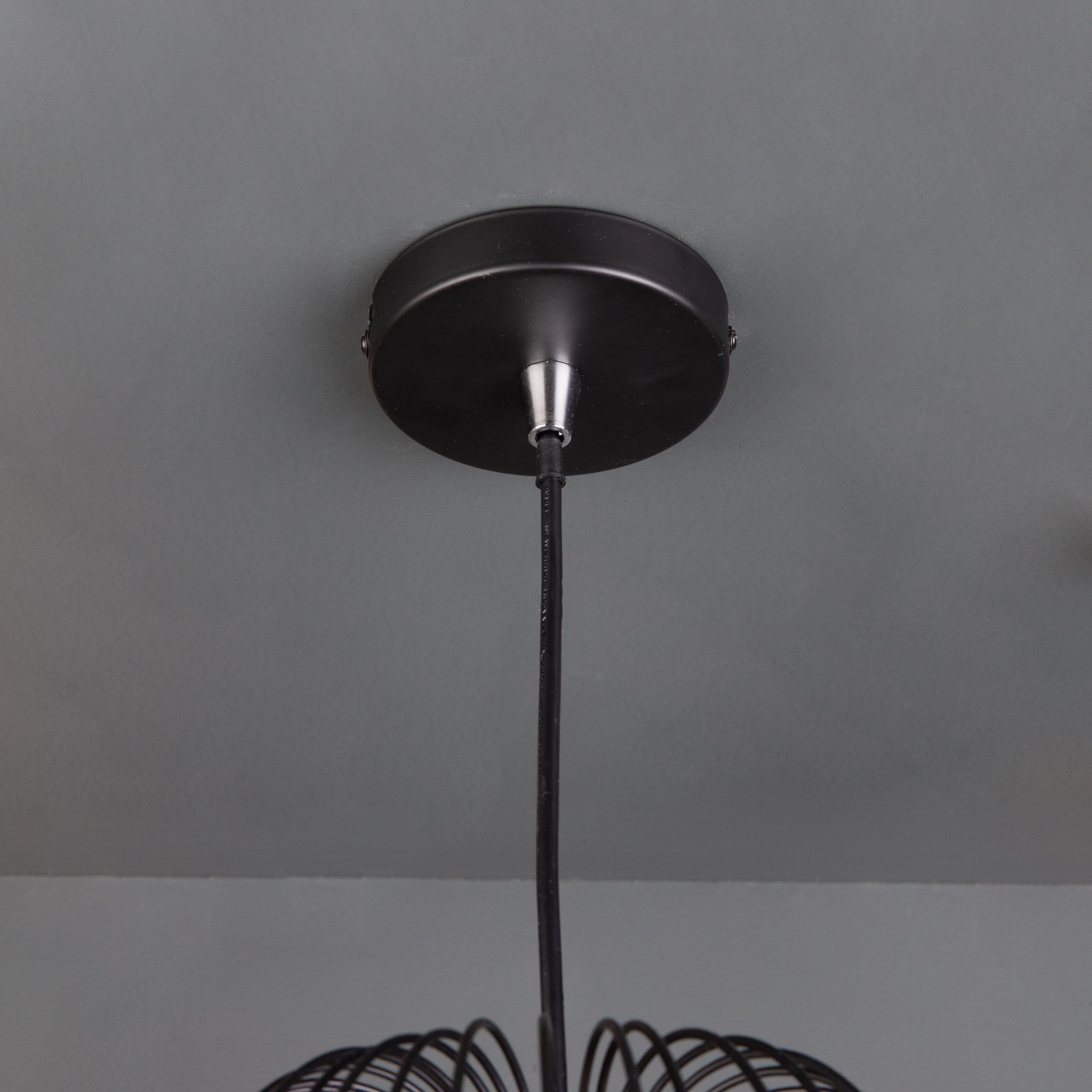 Biscay Single Black & Chrome Pendant Ceiling Light