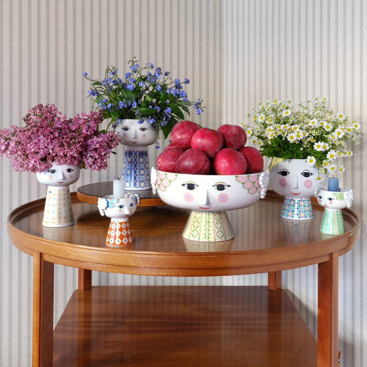 Bjørn Wiinblad Eva Flower Pot on Base, Light Green