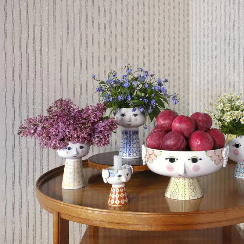 Bjørn Wiinblad Eva Flower Pot on Base, Light Green