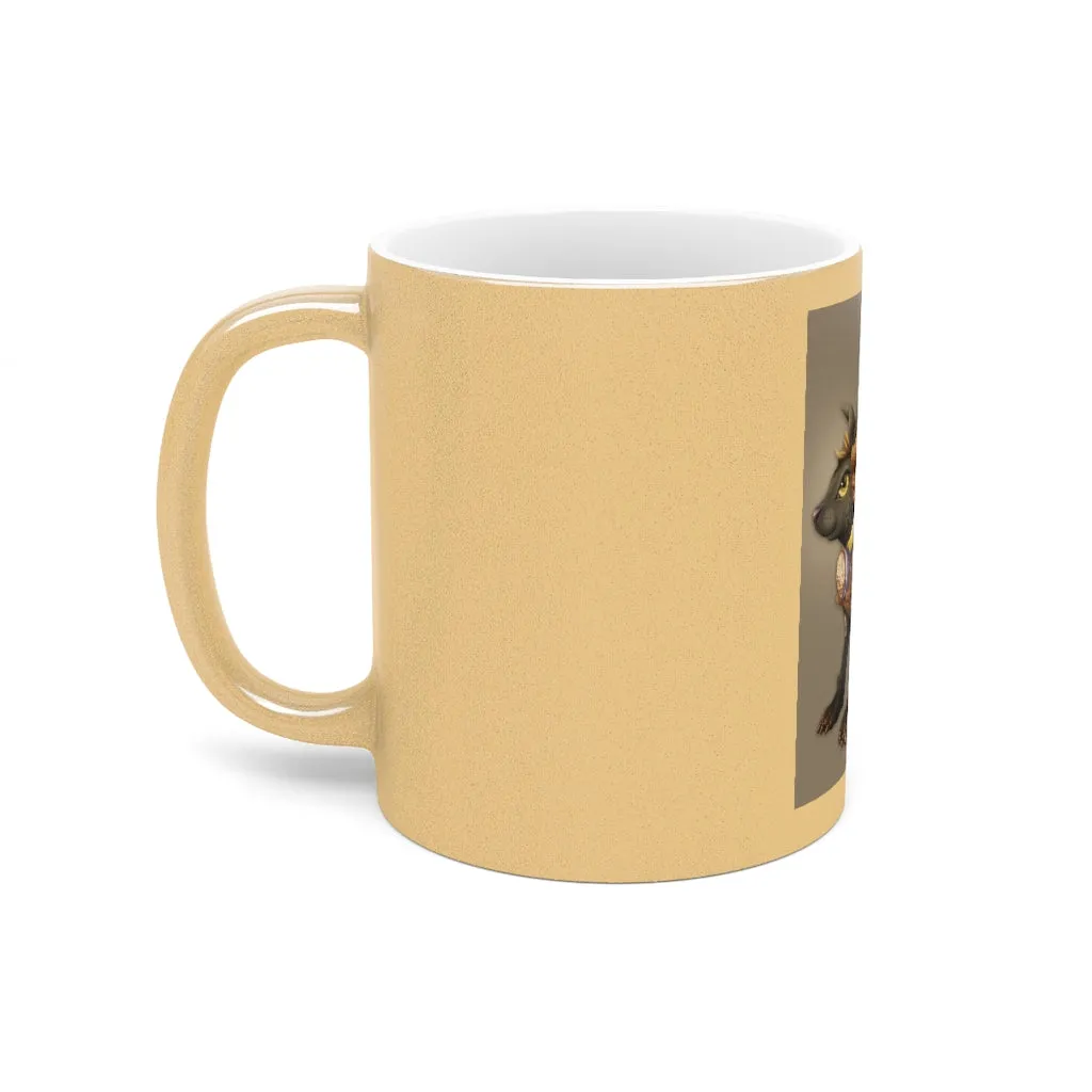 Black Amara Metallic Mug (Silver / Gold)