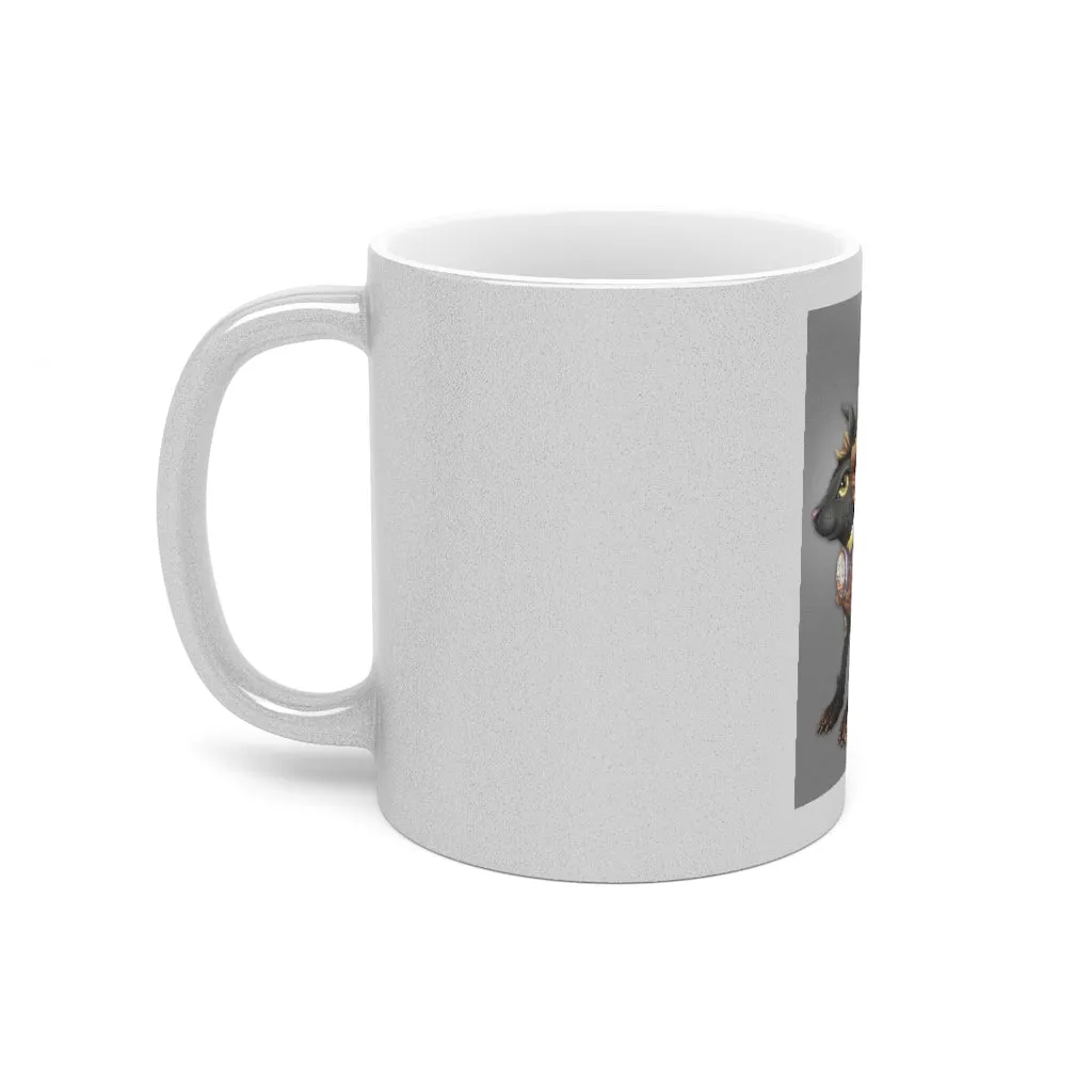 Black Amara Metallic Mug (Silver / Gold)