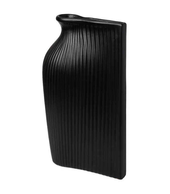 Black Fluid Vase