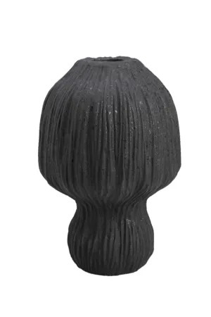 Black Hand-Casted Textured Vase | Liang & Eimil Morel