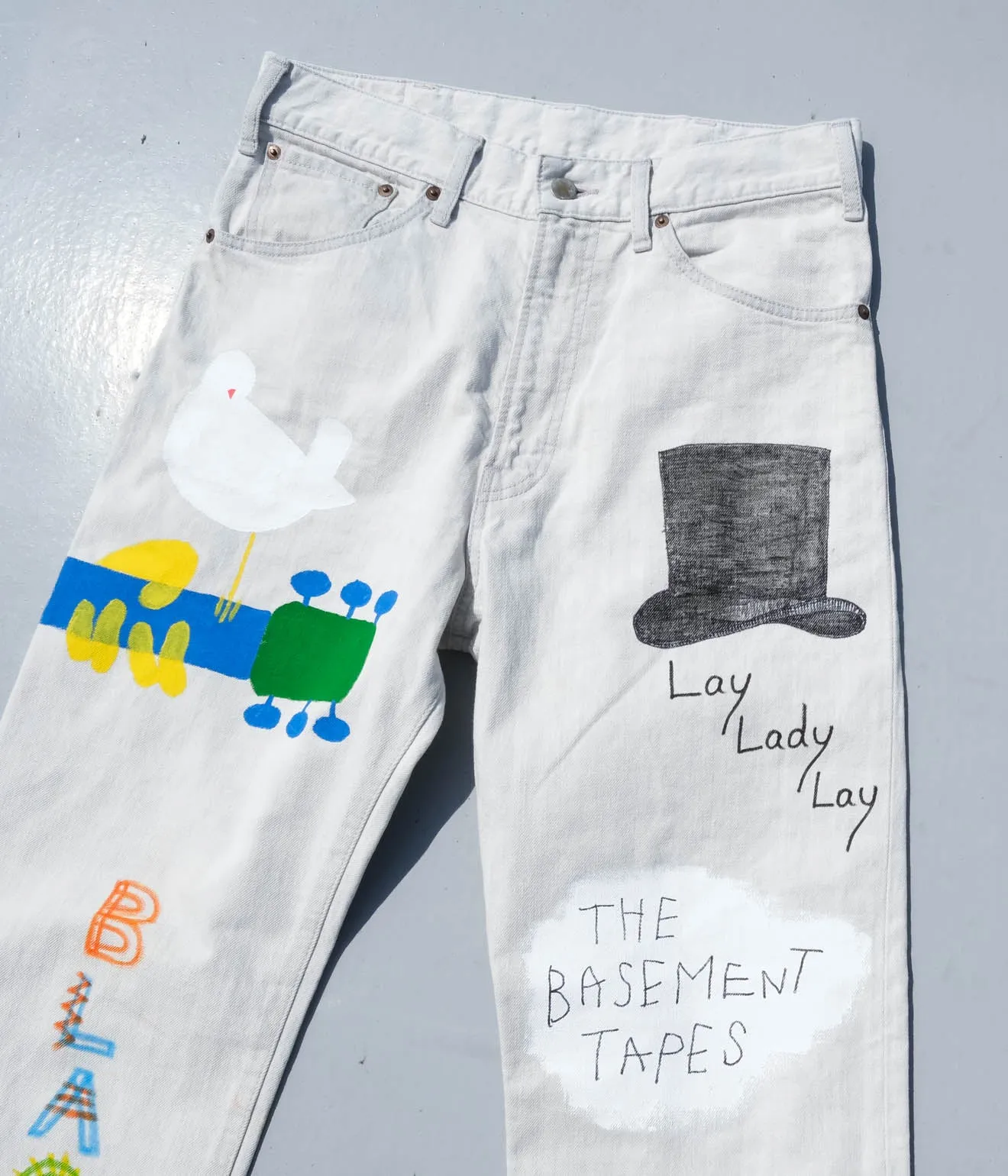 BLACKBIRD "Straight Denim Pant" (Hand Painted)