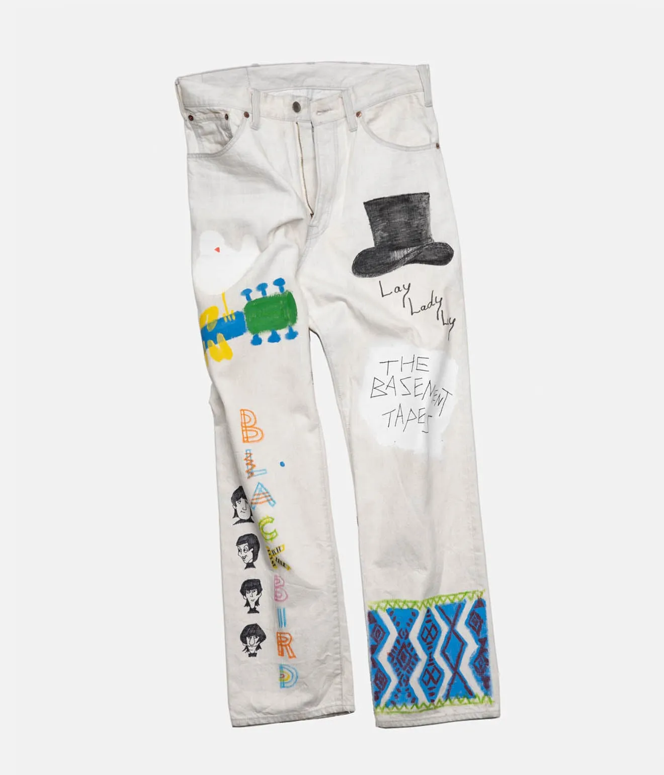BLACKBIRD "Straight Denim Pant" (Hand Painted)