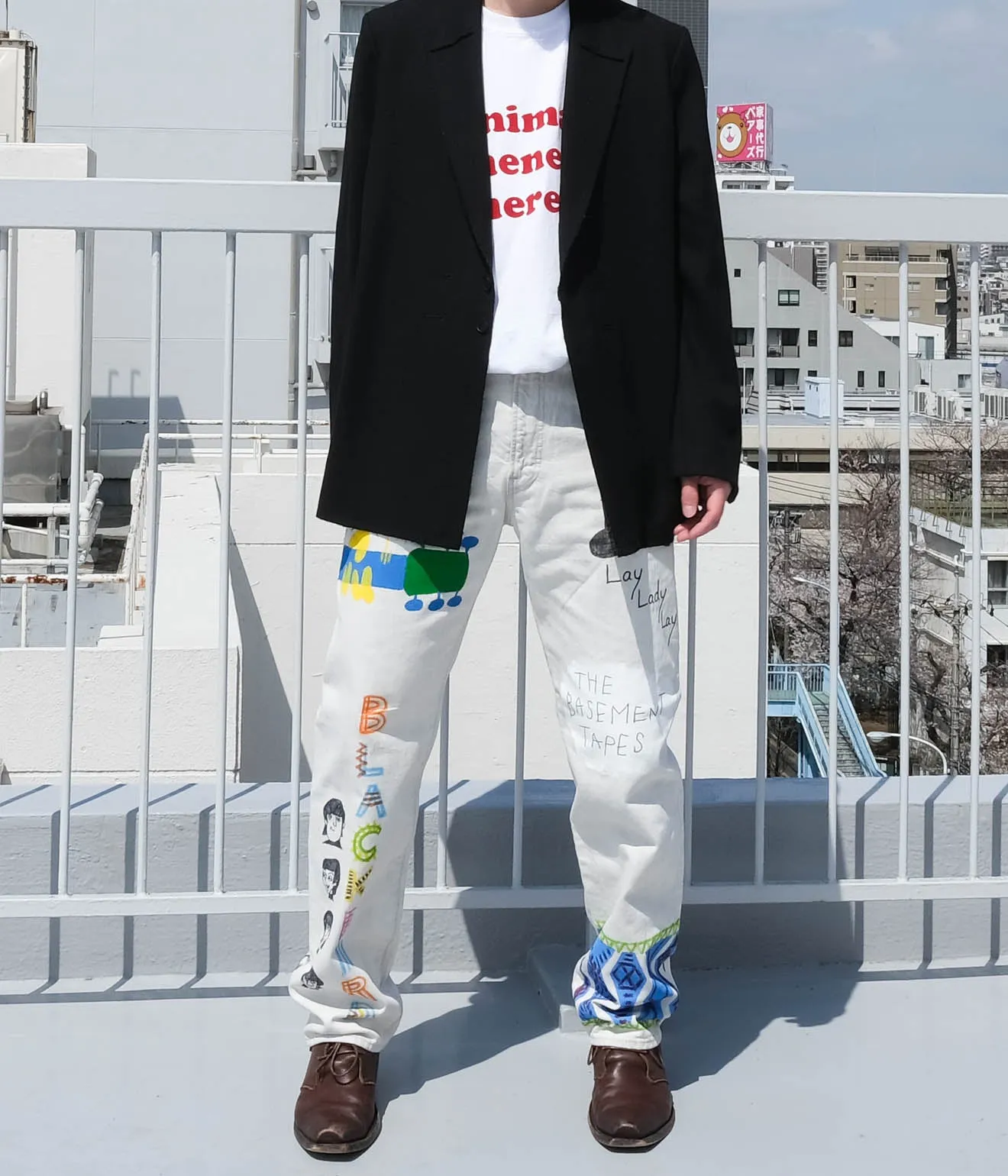 BLACKBIRD "Straight Denim Pant" (Hand Painted)