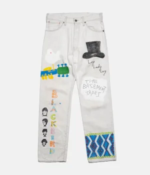 BLACKBIRD "Straight Denim Pant" (Hand Painted)