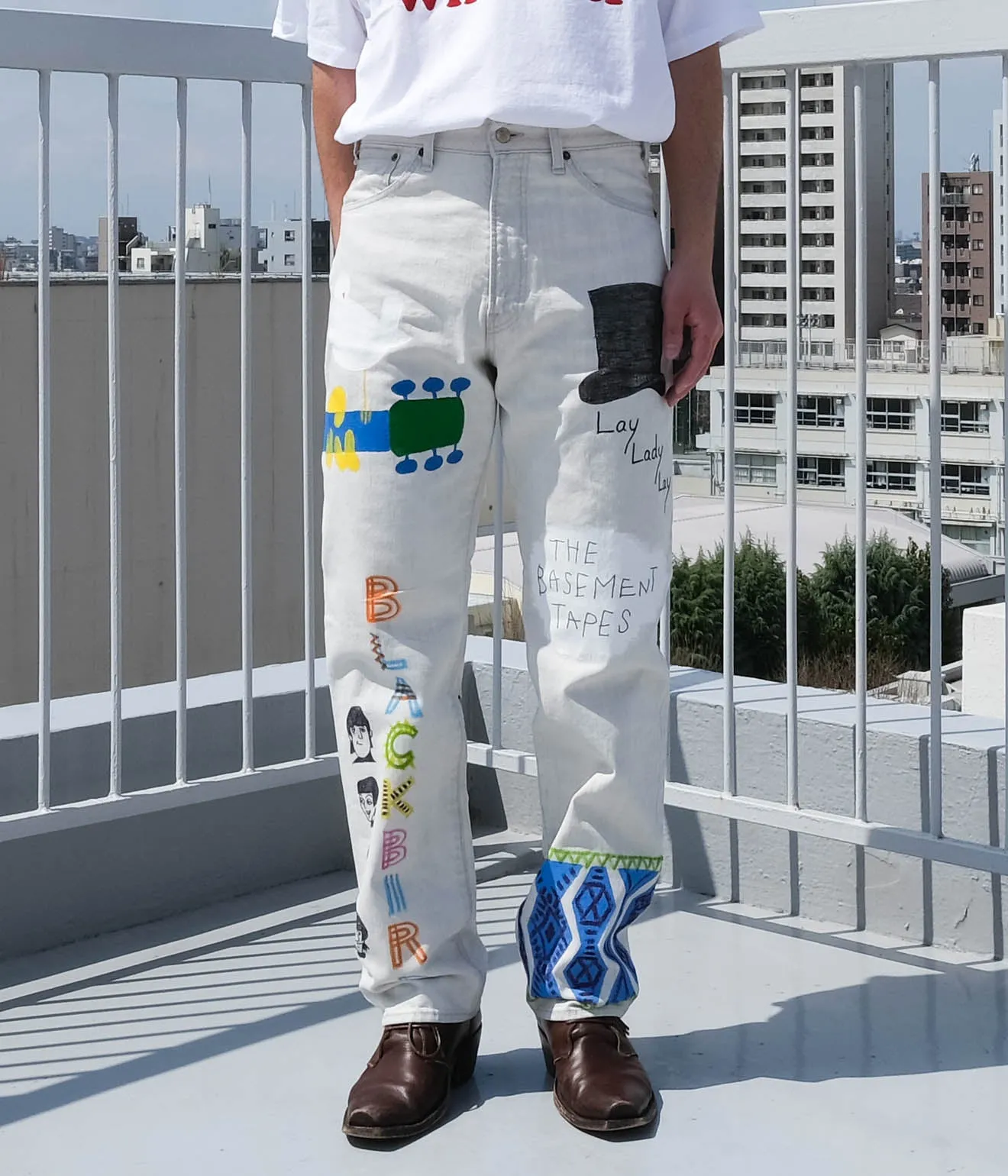 BLACKBIRD "Straight Denim Pant" (Hand Painted)