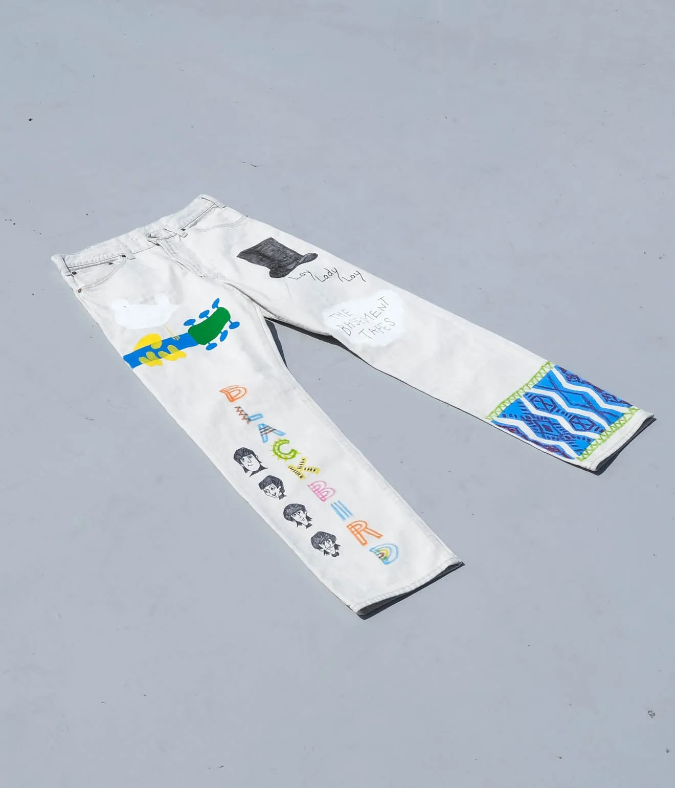 BLACKBIRD "Straight Denim Pant" (Hand Painted)