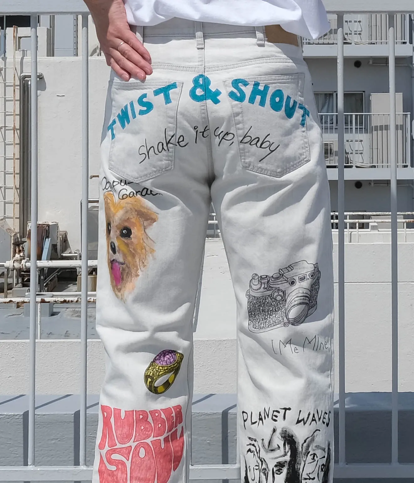 BLACKBIRD "Straight Denim Pant" (Hand Painted)