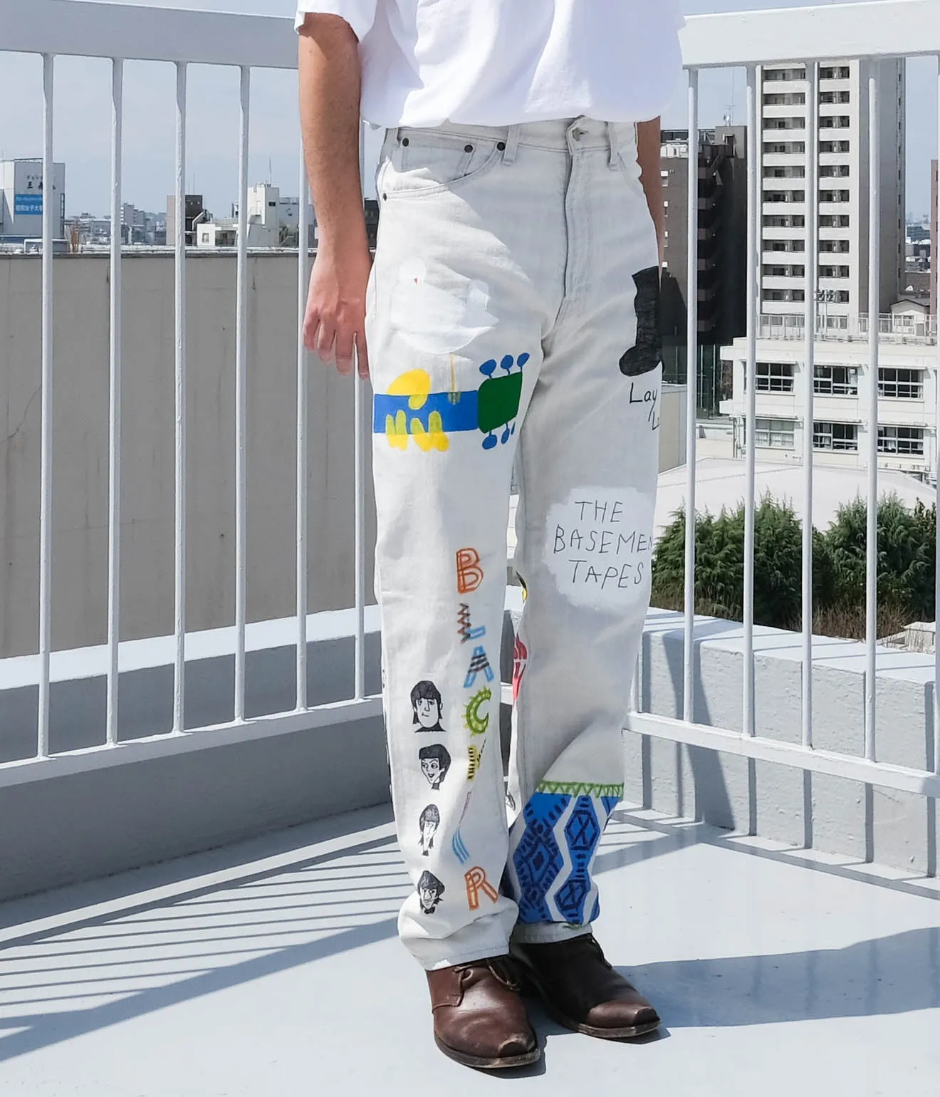 BLACKBIRD "Straight Denim Pant" (Hand Painted)
