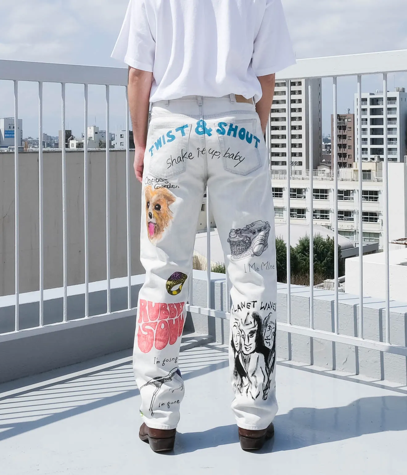 BLACKBIRD "Straight Denim Pant" (Hand Painted)