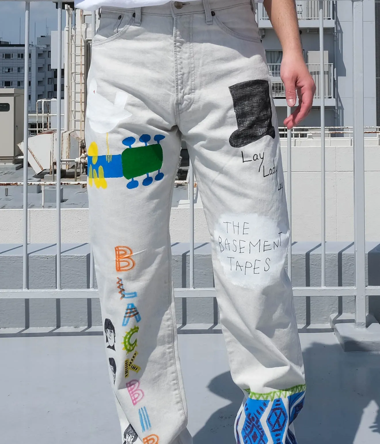 BLACKBIRD "Straight Denim Pant" (Hand Painted)