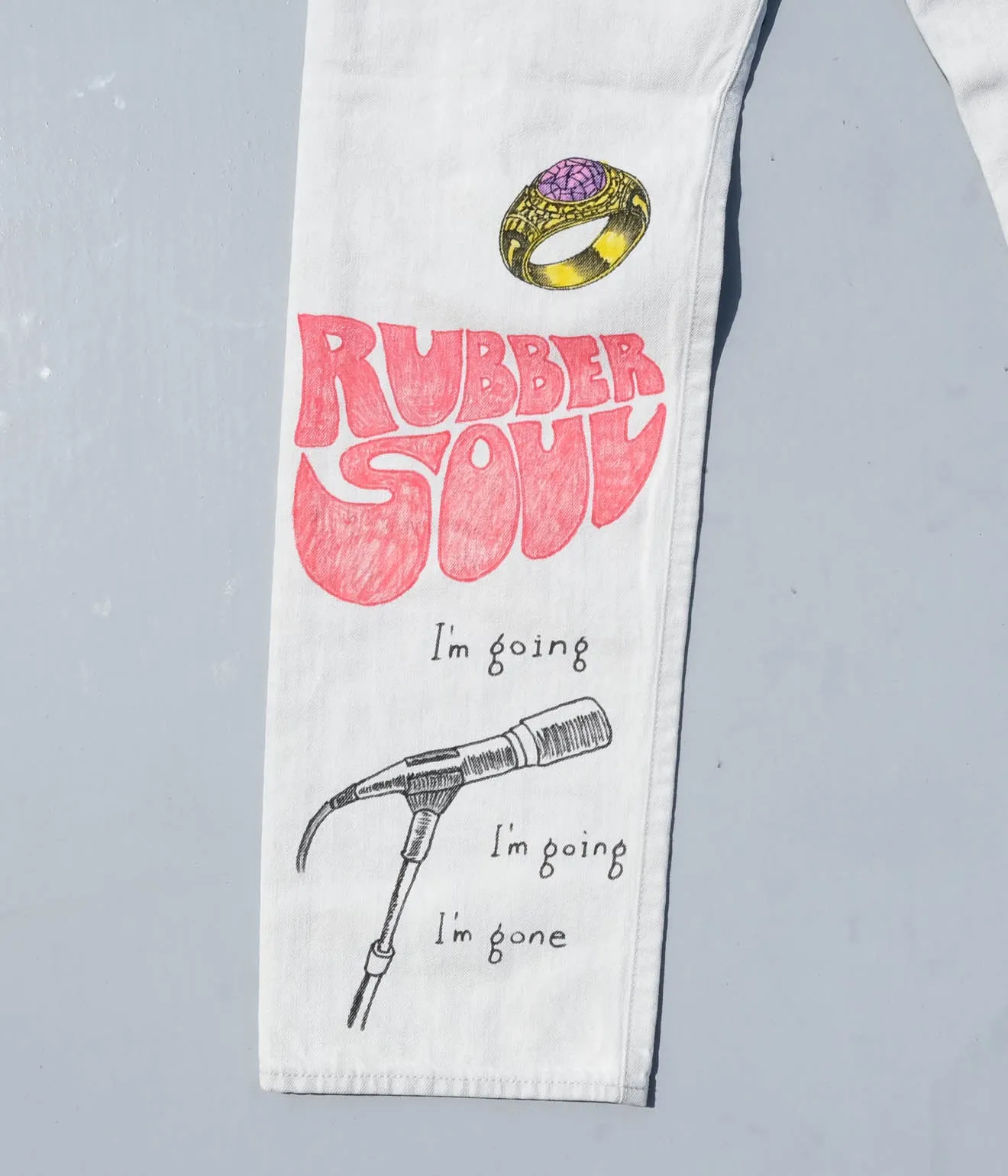 BLACKBIRD "Straight Denim Pant" (Hand Painted)