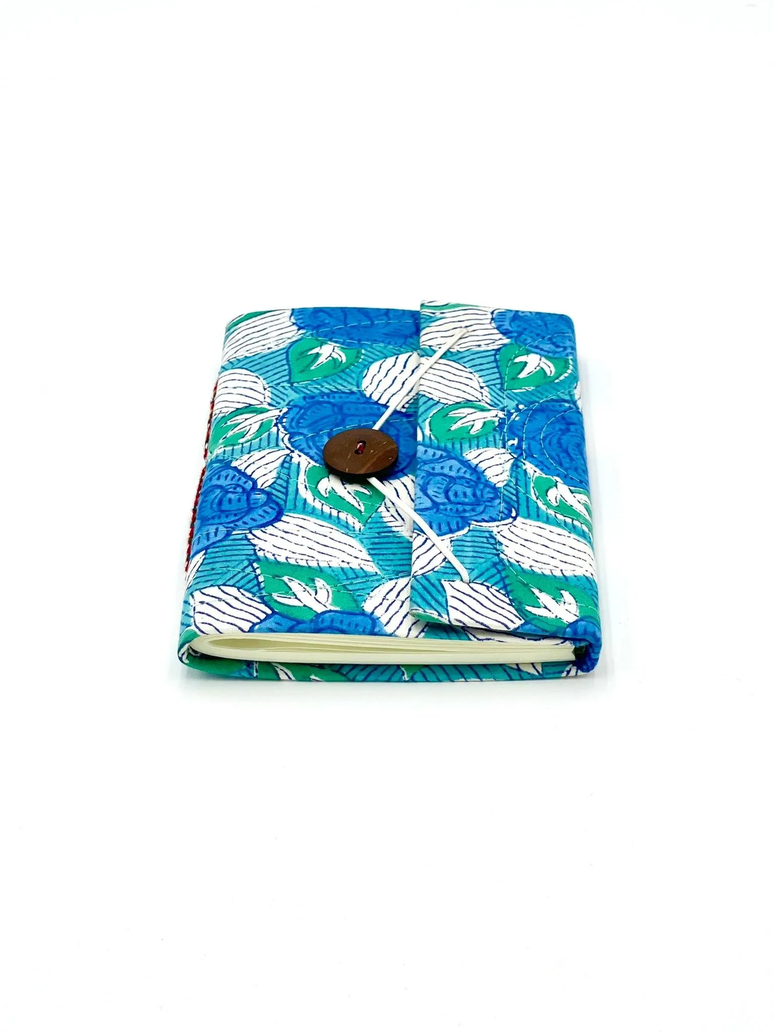 Blue & Green Leaves Block Print Journal/Notebook