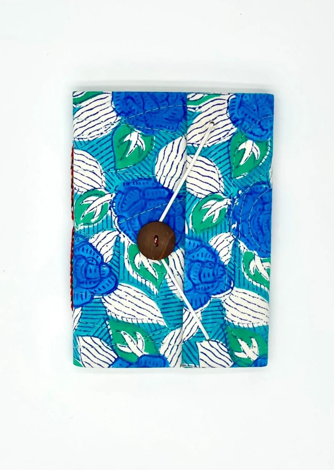 Blue & Green Leaves Block Print Journal/Notebook