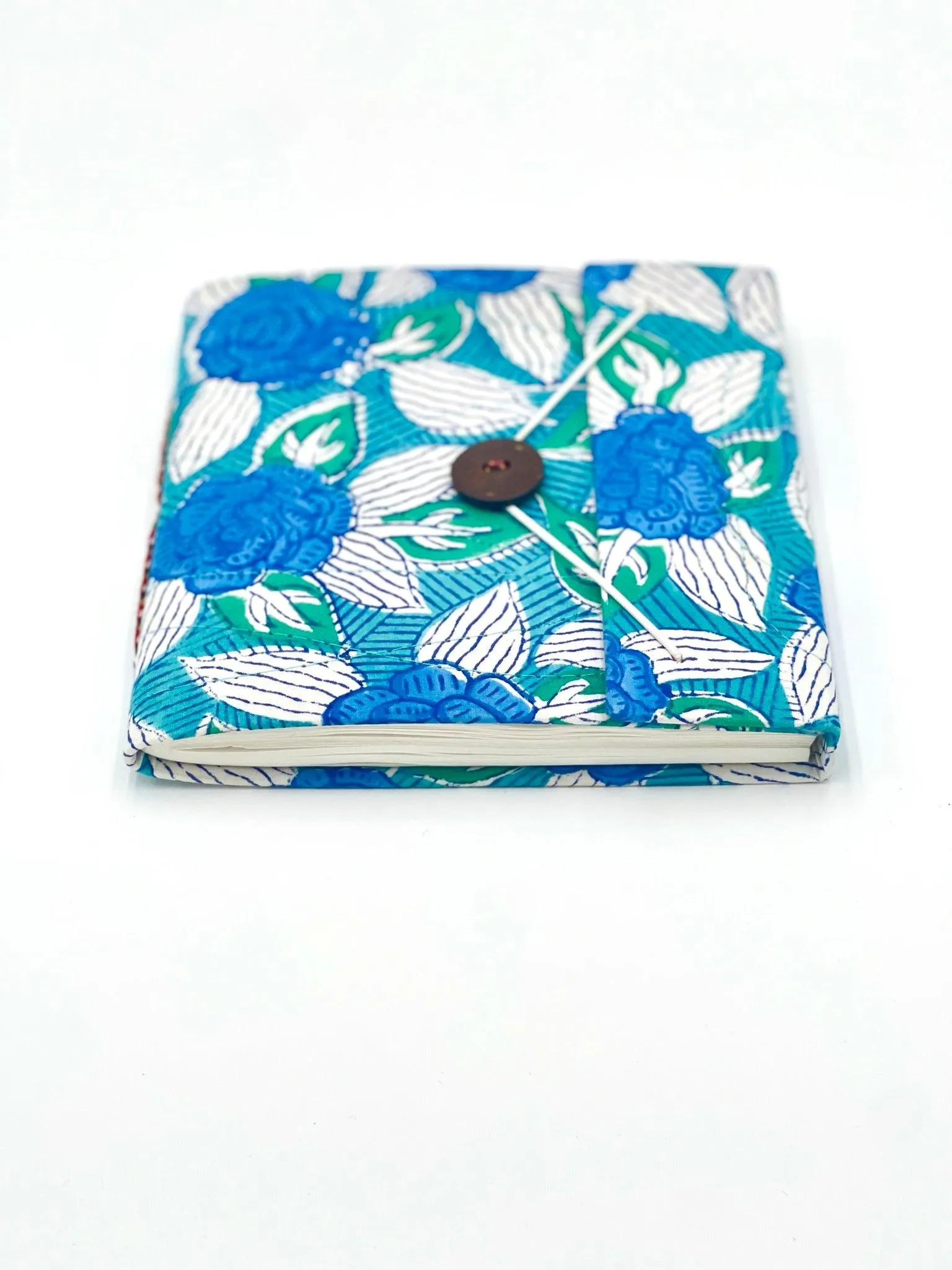 Blue & Green Leaves Block Print Journal/Notebook