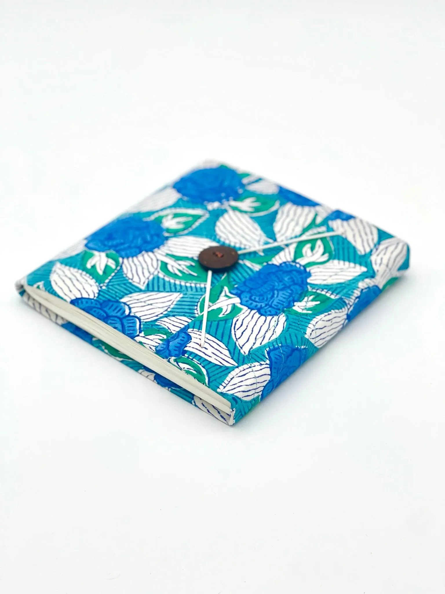 Blue & Green Leaves Block Print Journal/Notebook