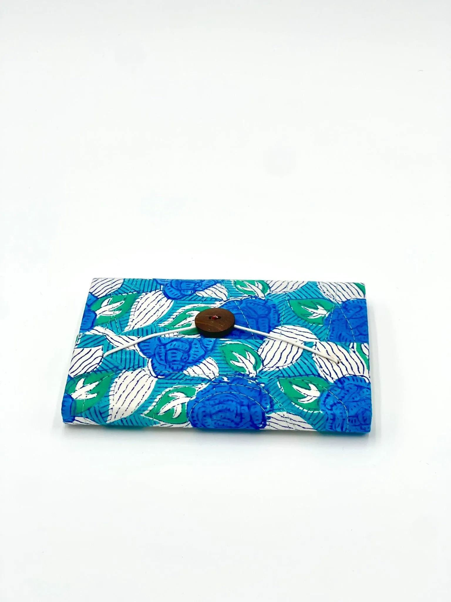 Blue & Green Leaves Block Print Journal/Notebook