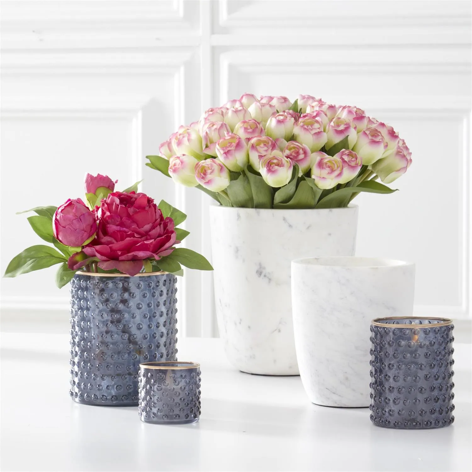 Blue Embossed Container