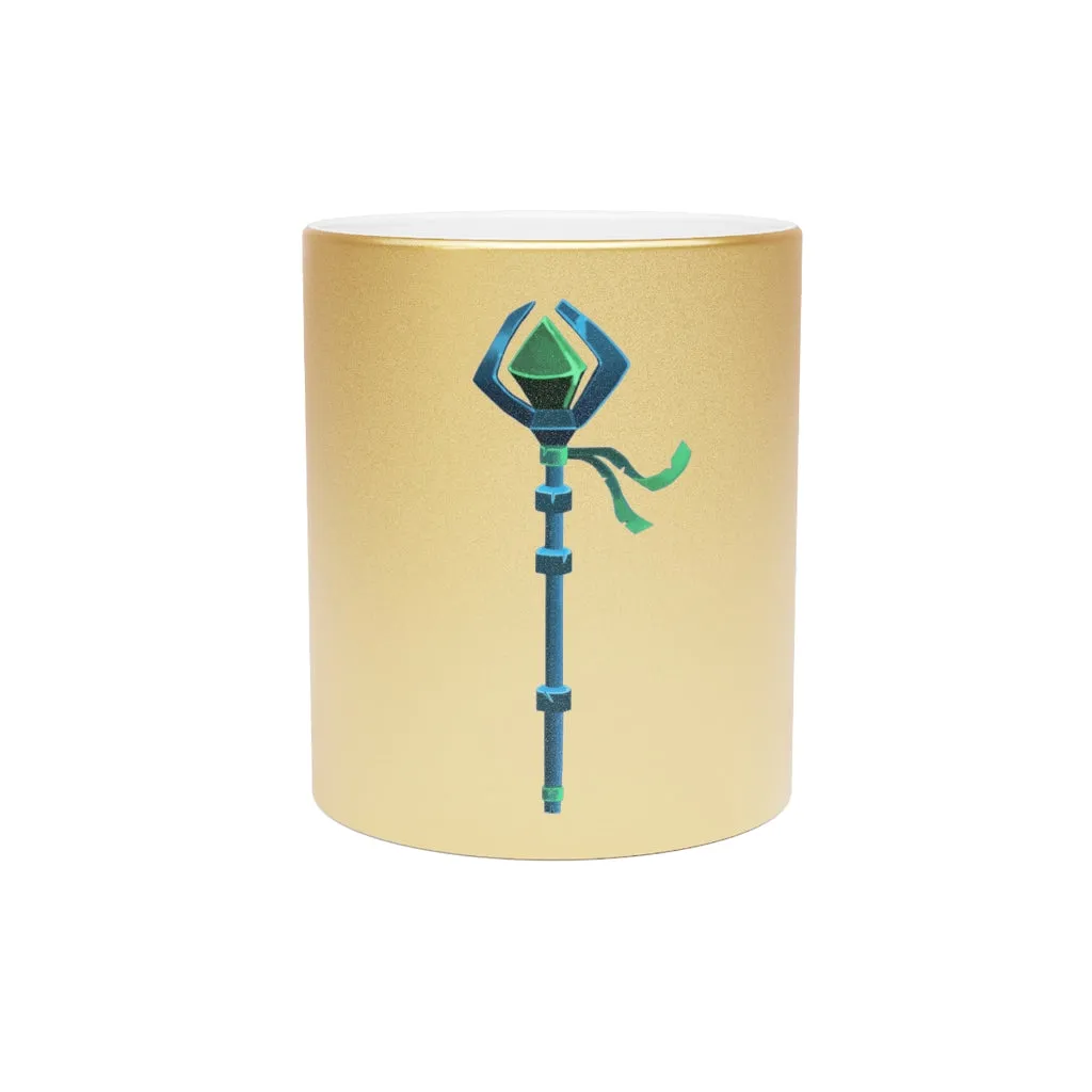 Blue Staff Metallic Mug (Silver / Gold)