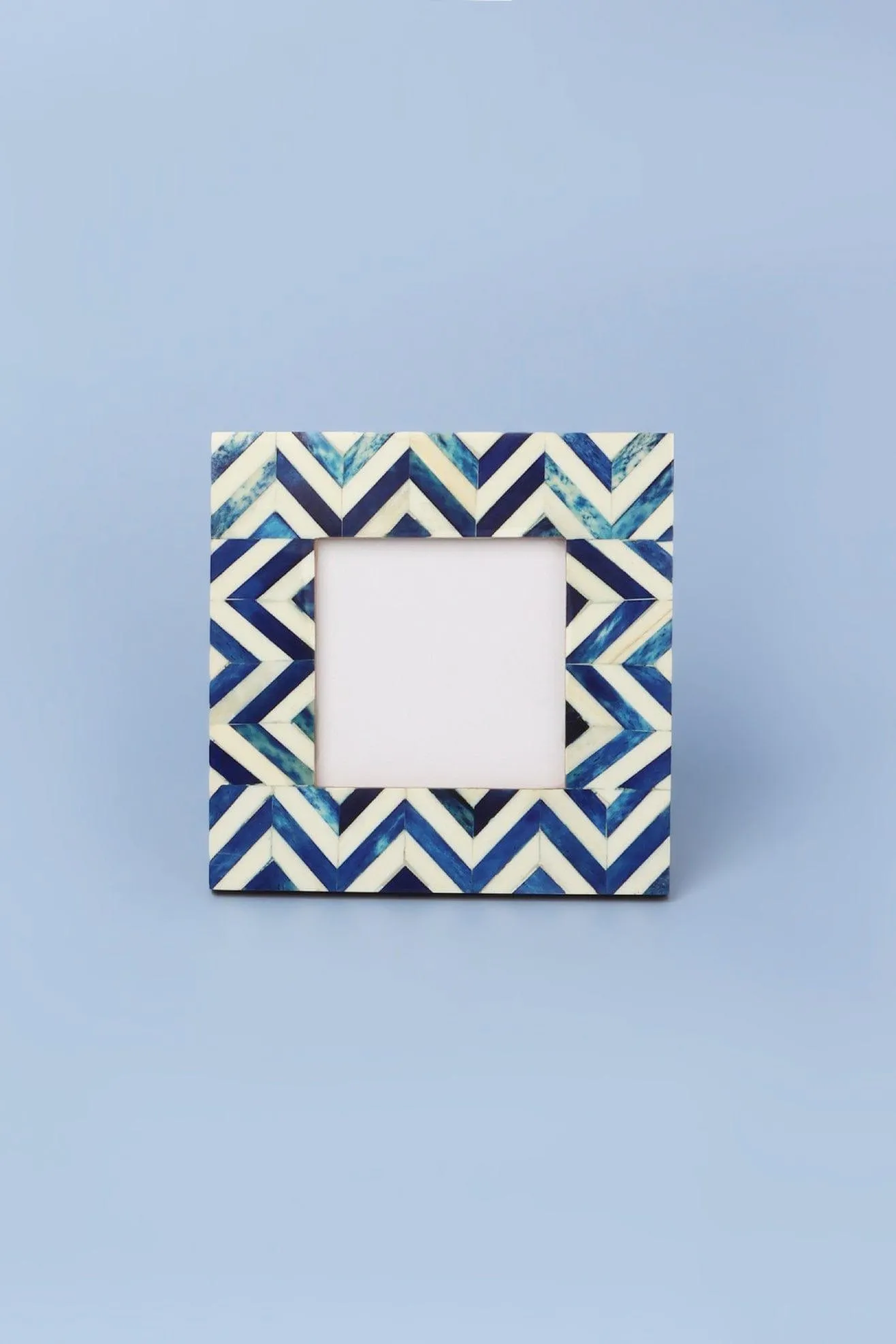 Blue Wave Chevron Pattern Stylish Photo Frames
